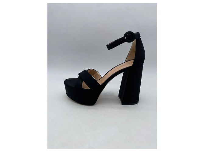 Gianvito Rossi Sandali con zeppa neri Nero - vista 2