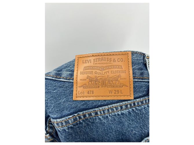 Short in denim Levi's blu cotone - vista 5