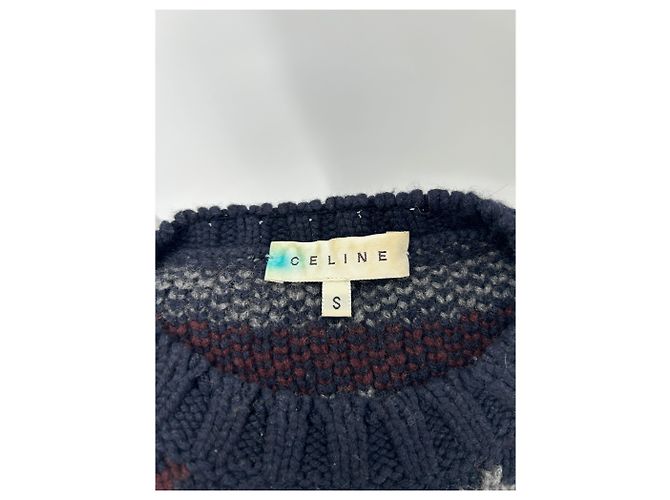 Céline Suéter marino con patrones de cachemira Azul marino - vista 6