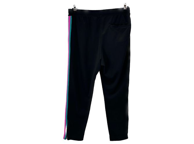 Nike Schwarze Jogginghose mit rosa und türkisfarbenen Streifen - Ansicht 2