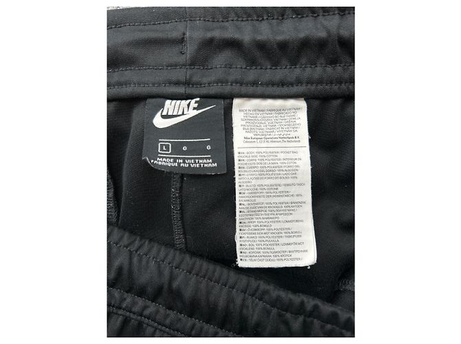 Nike Schwarze Jogginghose mit rosa und türkisfarbenen Streifen - Ansicht 3