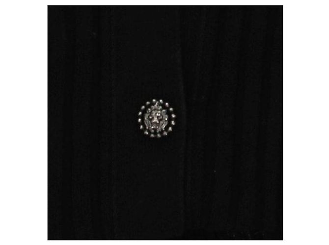 Chanel Langer schwarzer Baumwollcardigan - Ansicht 5