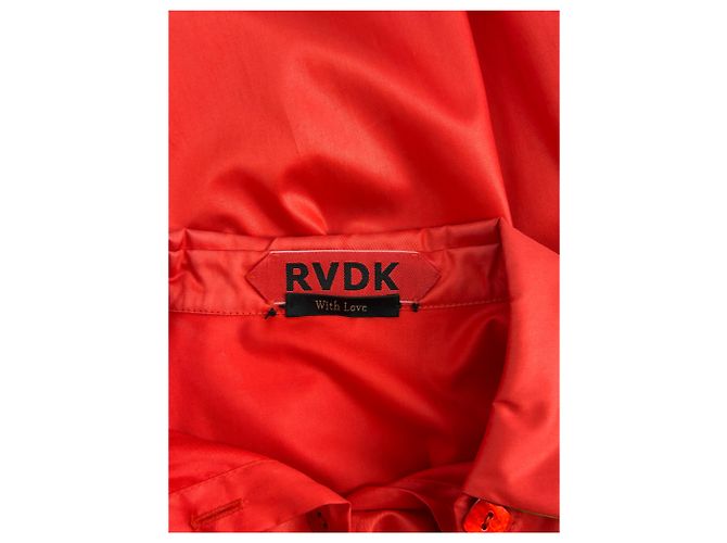 Autre Marque RVDK Rotes Langarmhemd aus Baumwolle Größe 36 - Ansicht 5