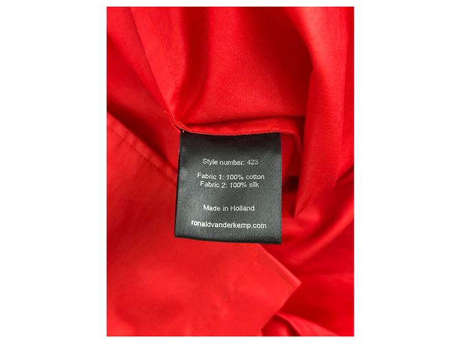 Autre Marque RVDK Rotes Langarmhemd aus Baumwolle Größe 36 - Ansicht 6