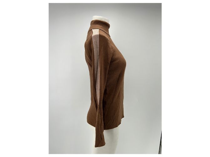 Autre Marque Pull col roulé marron Brown - view 3