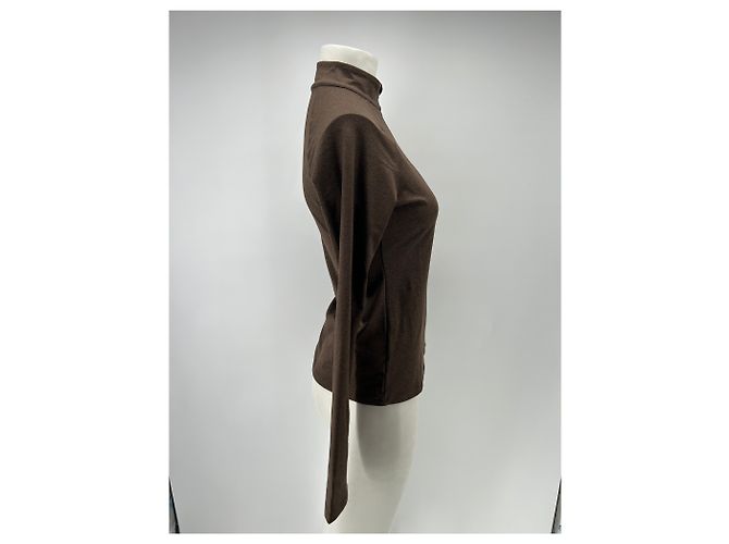 Autre Marque Suéter con cremallera marrón oscuro Castaño - vista 3