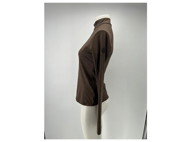 Autre Marque Suéter con cremallera marrón oscuro Castaño - vista 4