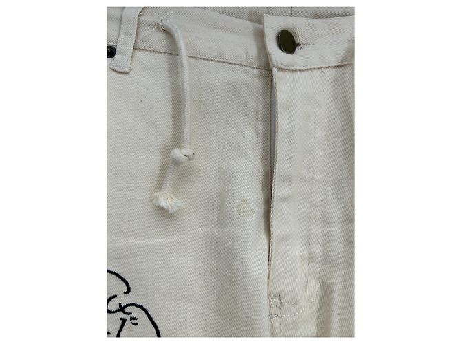 Autre Marque Jeans bordados crema KIDSUPERSTUDIO Beige - vista 5