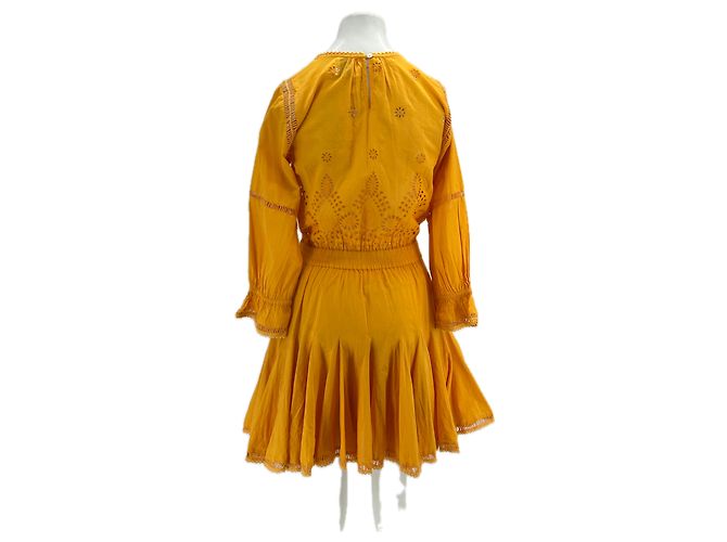 Autre Marque MISA Kurzes oranges Kleid mit langen Ärmeln XS - Ansicht 2