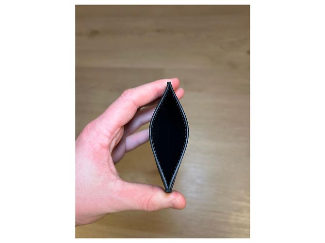 Gucci GG Embossed Black Leather Card Holder - view 6
