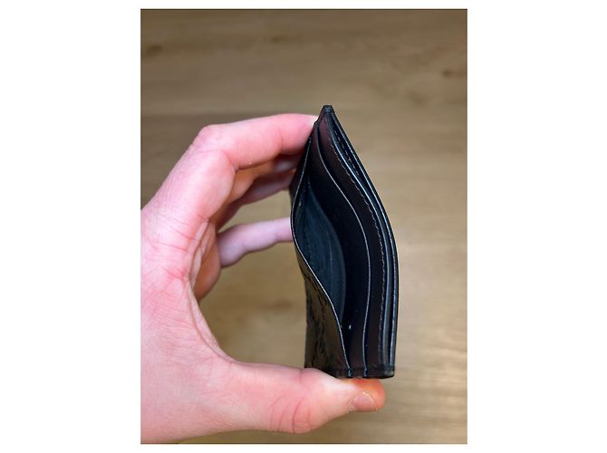 Gucci GG Embossed Black Leather Card Holder - view 8