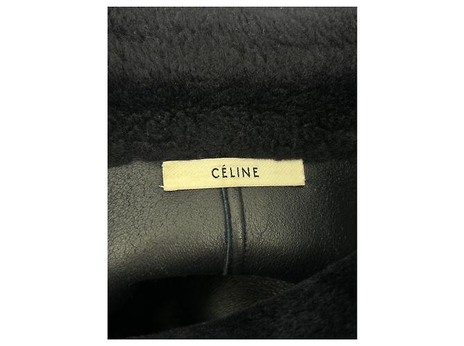 Céline Navy Blue Wool Coat - view 5
