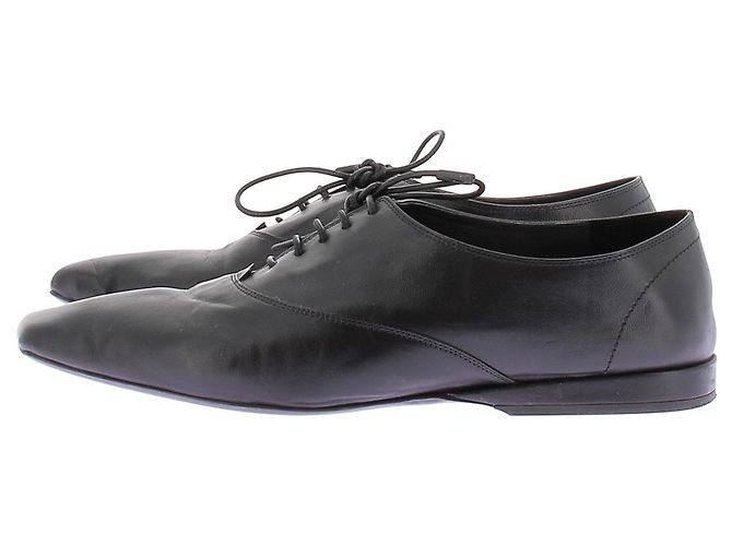 Autre Marque Derbies de cuero negro LOULOU STUDIO - vista 3