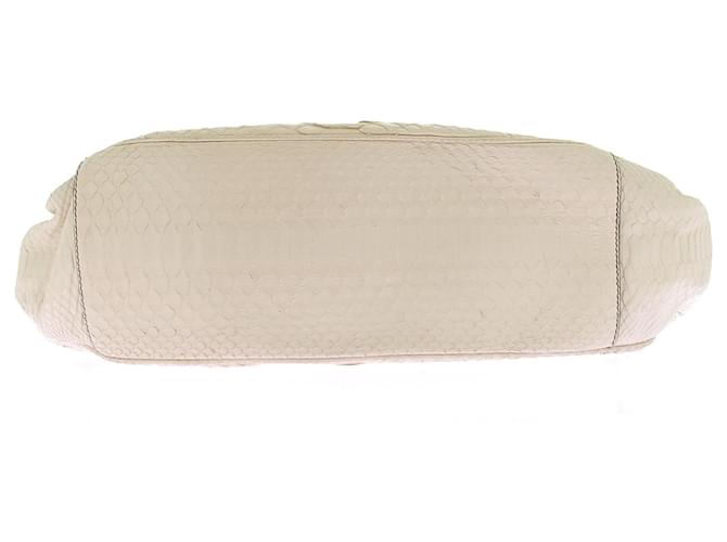 Zagliani Handtasche aus Pythonleder Weiß - Ansicht 6