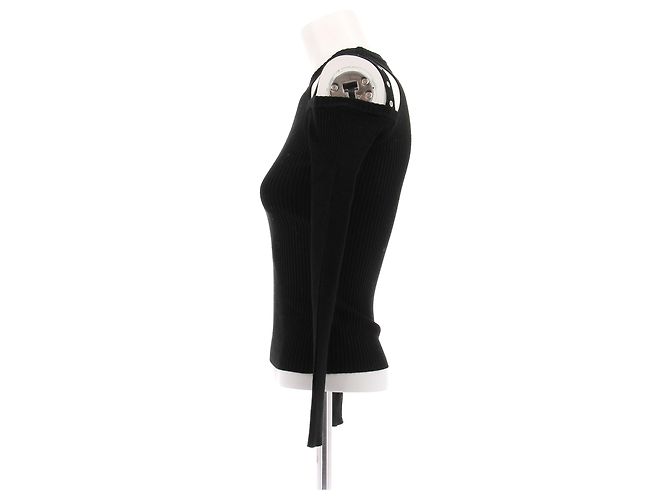 Blumarine Pull noir épaule dénudée - vue 4