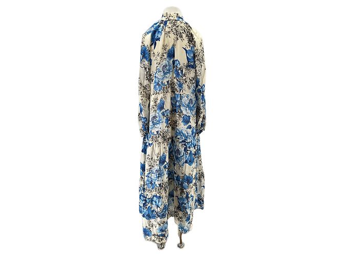 Paul & Joe Blaues Blumen Maxi Kleid Viscose - Ansicht 2