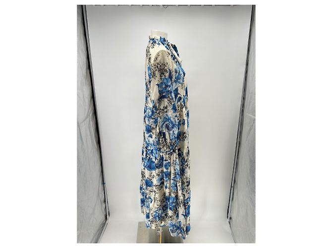 Paul & Joe Blaues Blumen Maxi Kleid Viscose - Ansicht 3