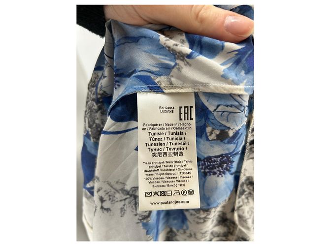 Paul & Joe Blaues Blumen Maxi Kleid Viscose - Ansicht 6