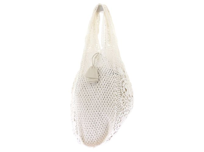 Borsa in crochet bianca Magda Butrym con motivi floreali Bianco - vista 4