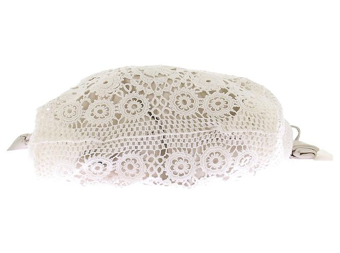 Borsa in crochet bianca Magda Butrym con motivi floreali Bianco - vista 7