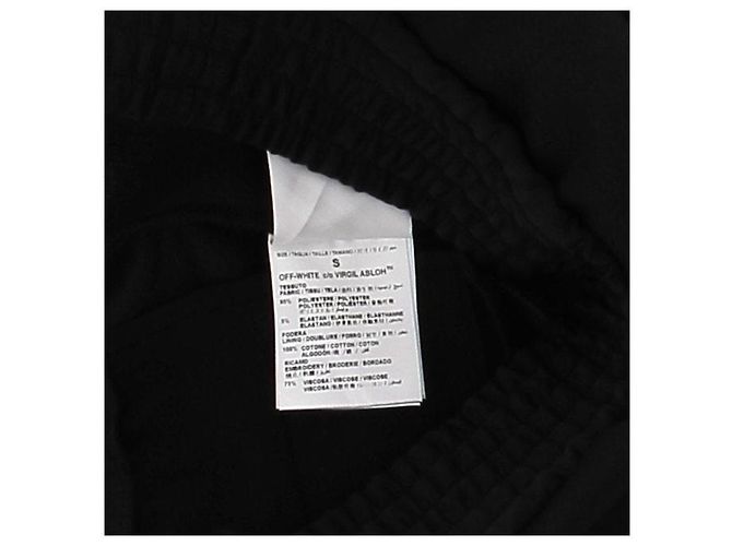 Off White Black Flared Pants with White Side Stripes - view 6