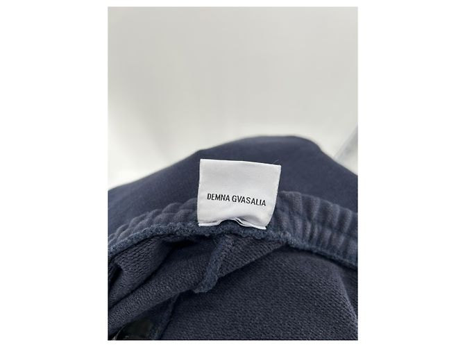 Autre Marque Pantalones de chándal azul marino DEMNA GVASALIA de algodón - vista 5