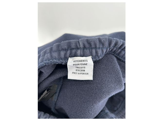 Autre Marque Pantalones de chándal azul marino DEMNA GVASALIA de algodón - vista 6