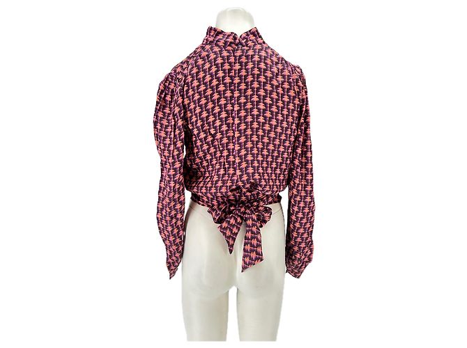 Autre Marque Blusa estampada de viscosa rosa MARIA DE LA ORDEN - vista 2