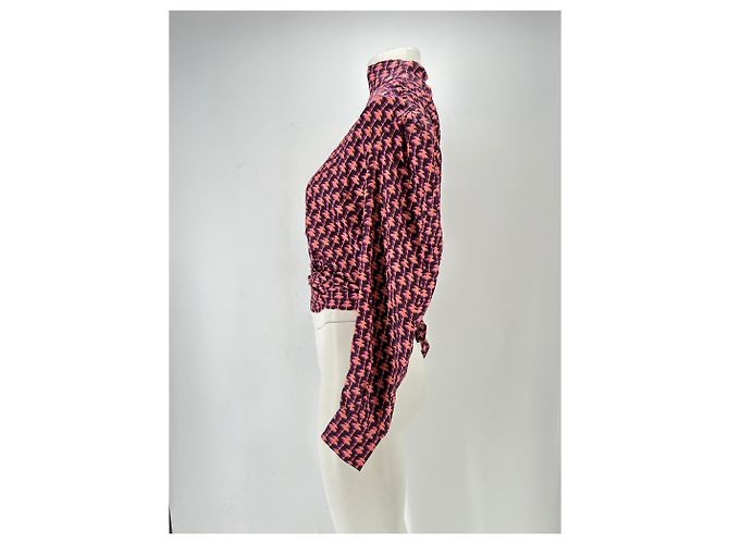 Autre Marque Blusa estampada de viscosa rosa MARIA DE LA ORDEN - vista 4