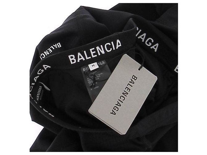 Balenciaga Leggings negros con logo blanco - vista 5