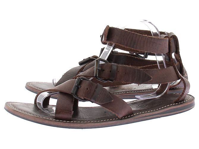Angel Jackson Sandales marron en cuir Brown - view 3