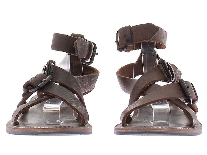 Angel Jackson Sandales marron en cuir Brown - view 4