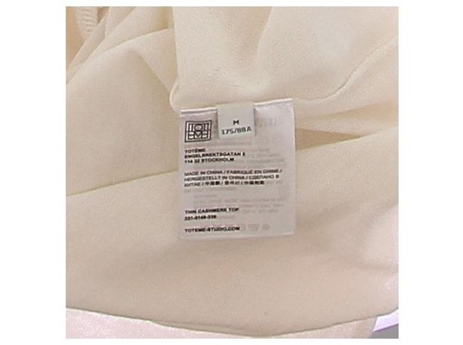 Totême Suéter blanco roto de cachemira Beige - vista 6