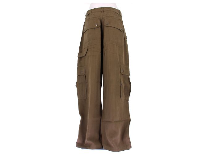 Phoebe Philo Braune/khakifarbene Cargo-Hose - vista 2