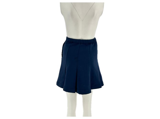Autre Marque Gonna corta AZI blu navy in cotone M/L - vista 2