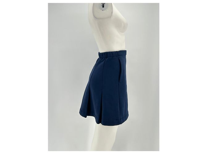 Autre Marque Gonna corta AZI blu navy in cotone M/L - vista 3