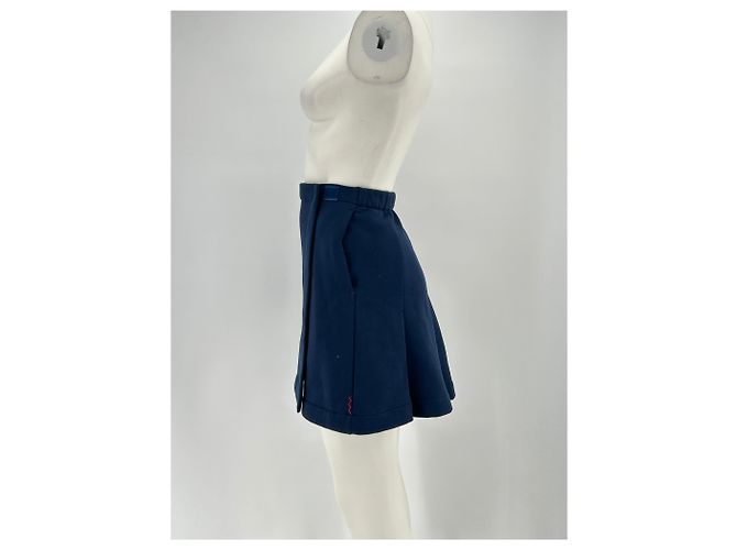 Autre Marque Gonna corta AZI blu navy in cotone M/L - vista 4