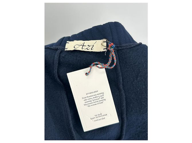 Autre Marque Gonna corta AZI blu navy in cotone M/L - vista 5