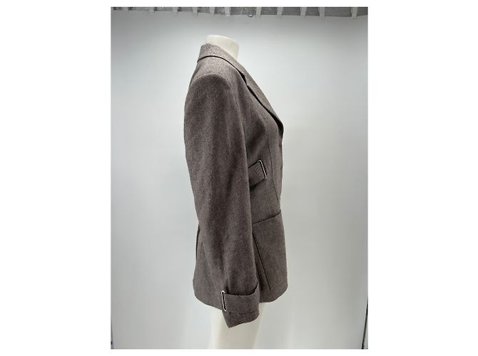 Autre Marque Blazer marrón de lana Castaño - vista 3