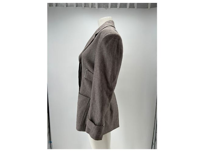 Autre Marque Blazer marrón de lana Castaño - vista 4