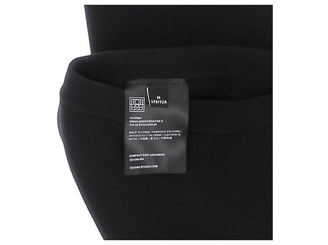 Leggings negros de viscosa Totême - vista 7
