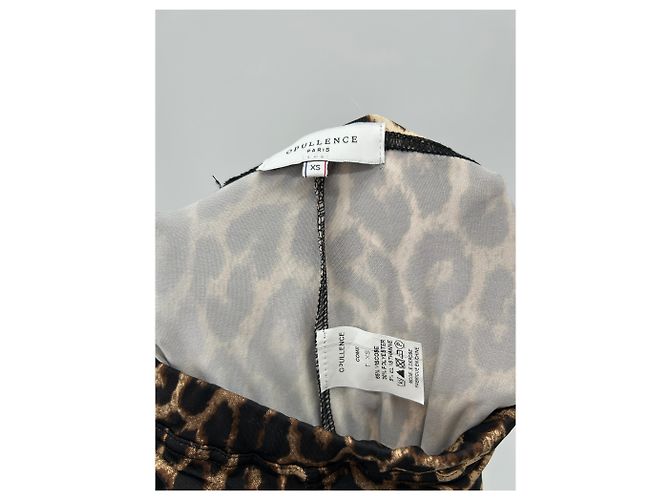 Autre Marque Leggings de leopardo negros OPULENCE de viscosa - vista 3