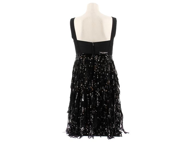 Dolce & Gabbana Paillettenkleid Schwarz - Ansicht 2