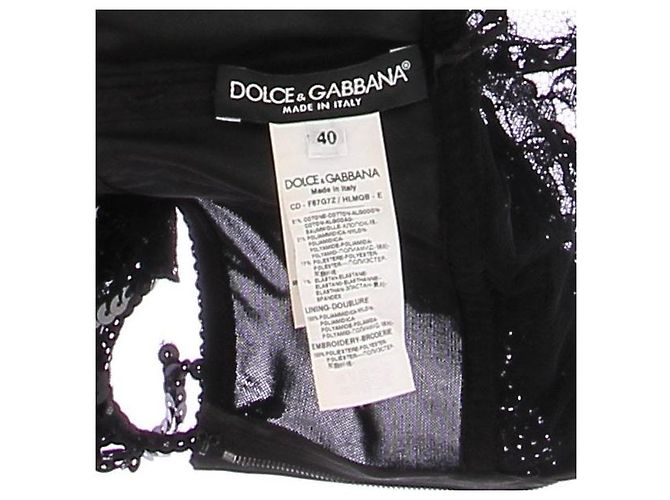 Dolce & Gabbana Paillettenkleid Schwarz - Ansicht 5