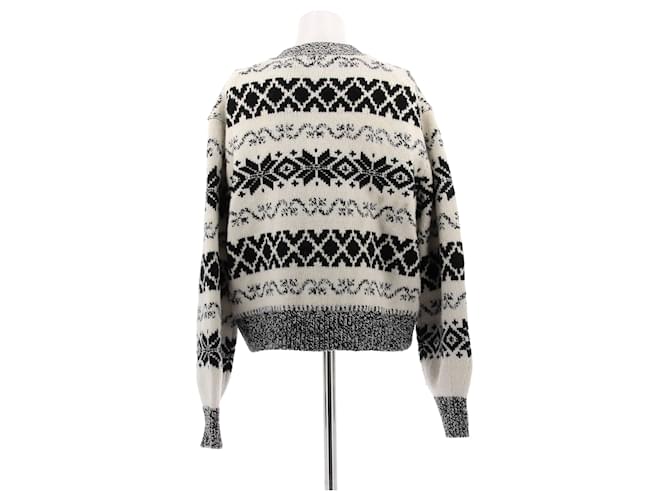 Polo Ralph Lauren Gemusterte Wolljacke Weiß - Ansicht 2