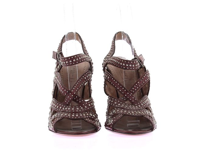 Alaïa Sandali con tacco Marrone - vista 4