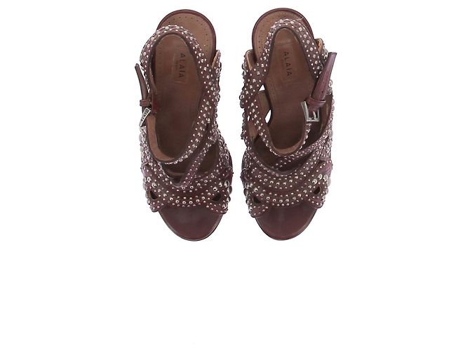 Alaïa Sandali con tacco Marrone - vista 6