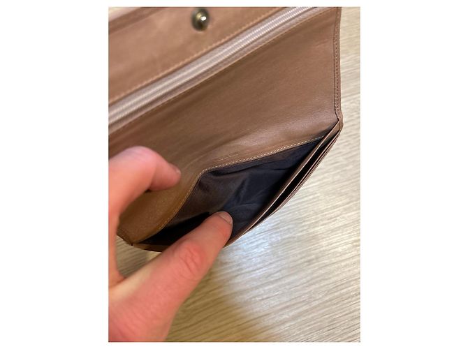 Dior Monogram Brown Leather and Beige Canvas Wallet - view 10