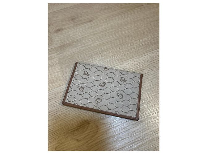 Dior Monogram Brown Leather and Beige Canvas Wallet - view 15
