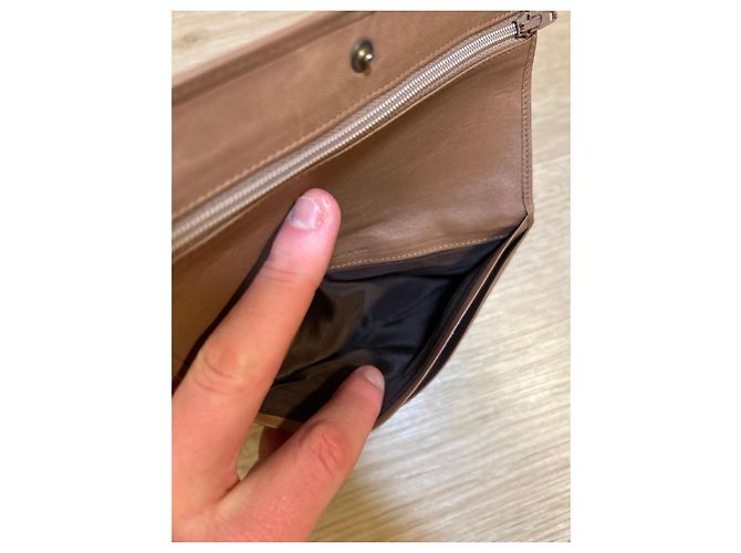 Dior Monogram Brown Leather and Beige Canvas Wallet - view 9